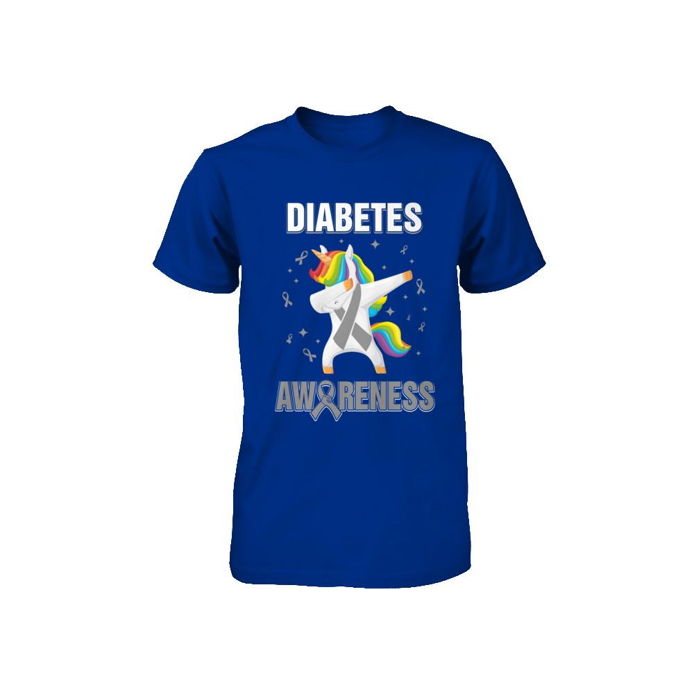 Inspirational Diabetes Awareness Unicorn Support Youth-Youth Shirt-