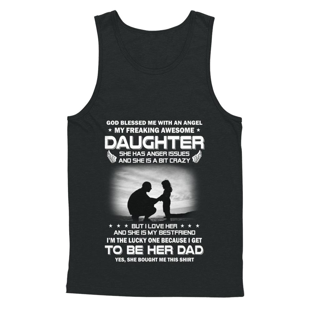 Fathers Day My Freaking Awesome Daughter Bought Me This-T-Shirt & Hoodie-Unisex Tank-Black
