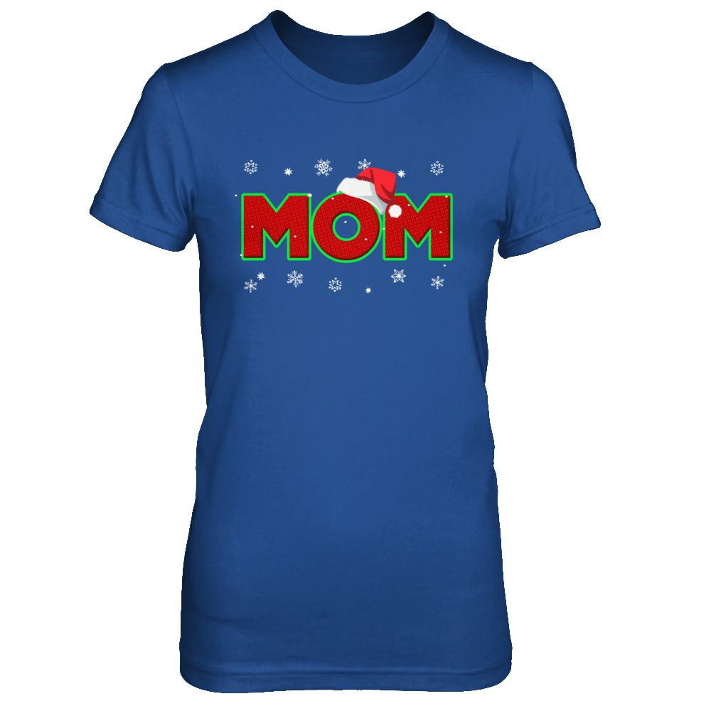 Mom Christmas Santa Ugly Sweater Gift-T-Shirt & Sweatshirt-Women's T-Shirt-Royal