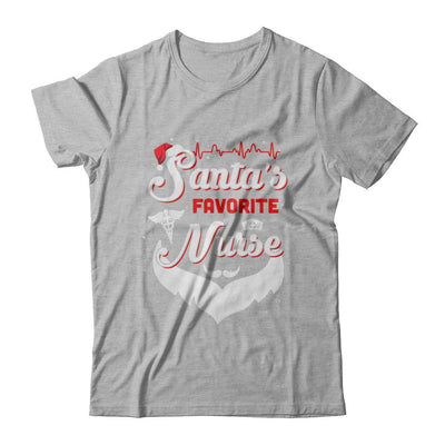 Nursing Santa's Favorite Nurse Christmas-T-Shirt & Hoodie-Premium T-Shirt-Heather Gray