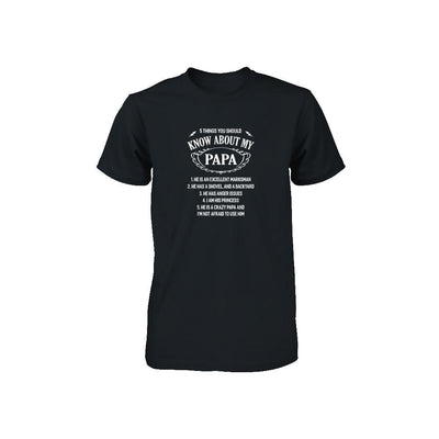 5 Things You Should Know About My Papa Youth-Youth Shirt-Toddler T-Shirt-Black