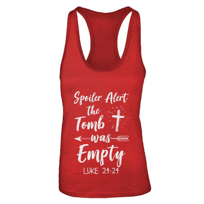 Spoiler Alert The Tomb Was Empty Christian Easter-T-Shirt & Tank Top-Women's Ideal Racerback Tank-Red