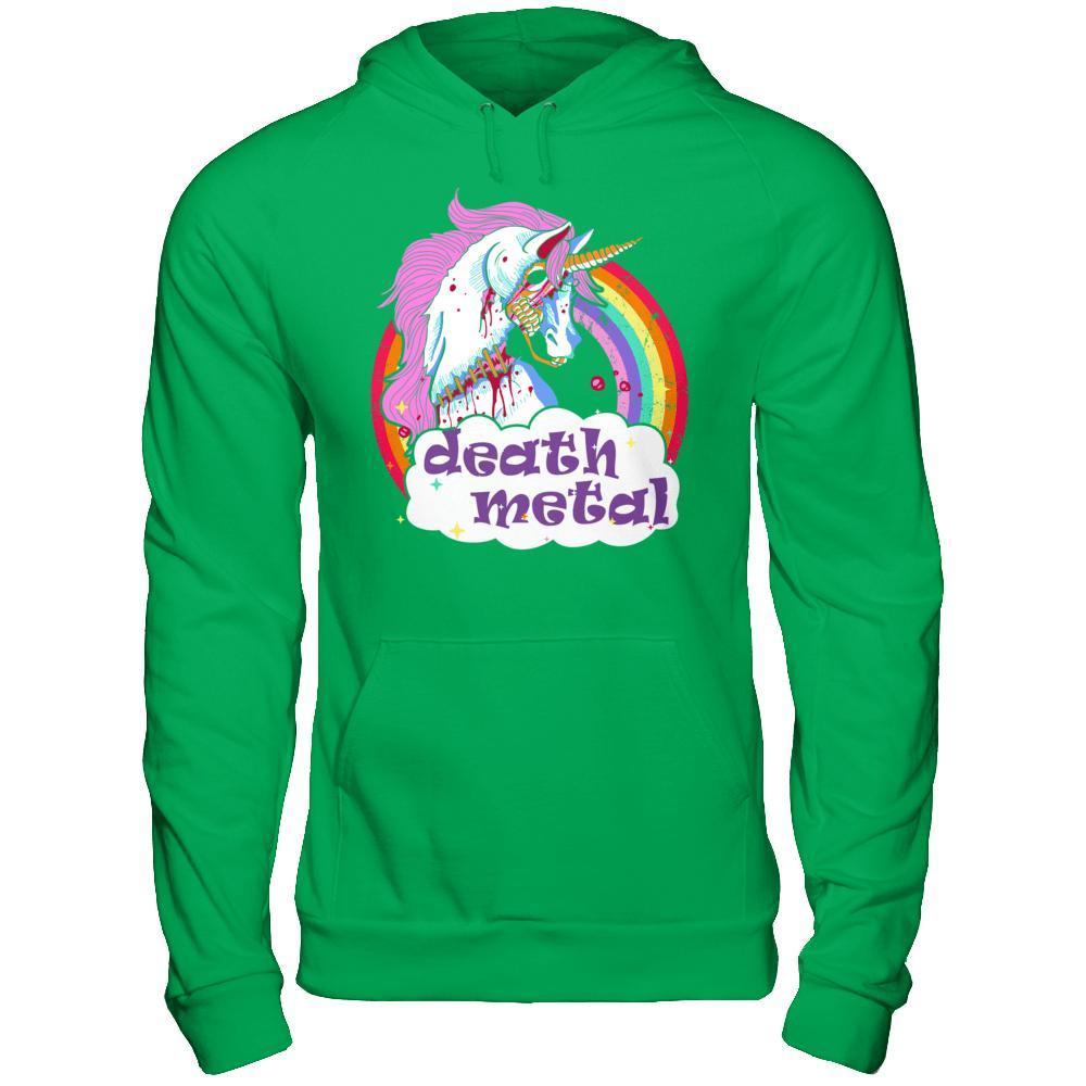 Zombie Unicorn Death Metal-T-Shirt & Hoodie-Pullover Hoodie-Irish Green