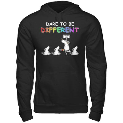 Rainbow Dare To Be Different-T-Shirt & Hoodie-Pullover Hoodie-Black