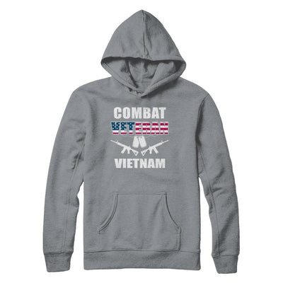 Combat Veteran Vietnam-T-Shirt & Hoodie-Hanes - Heavyweight Pullover Hoodie-Light Steel