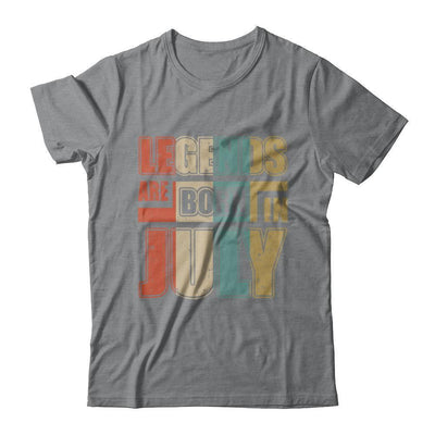 Classic Vintage Legends Are Born In July Birthday-T-Shirt & Hoodie-Classic T-Shirt-Sport Grey