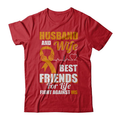Husband & Wife Best Friends For Life Fight Against Ms-T-Shirt & Hoodie-Classic T-Shirt-Red