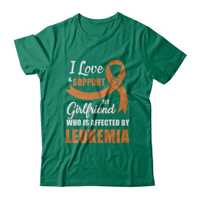 Leukemia Awareness Support Orange Girlfriend Boyfriend-T-Shirt & Hoodie-Classic T-Shirt-Kelly Green