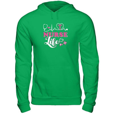 Nurse Life Lover-T-Shirt & Tank Top-Pullover Hoodie-Irish Green