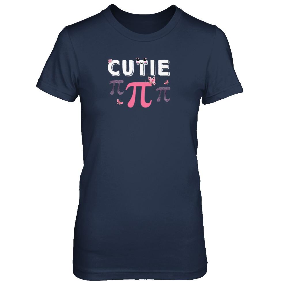 Cutie Pi Cute Math Pun Happy Pi Day-T-Shirt & Tank Top-Women's T-Shirt-Navy