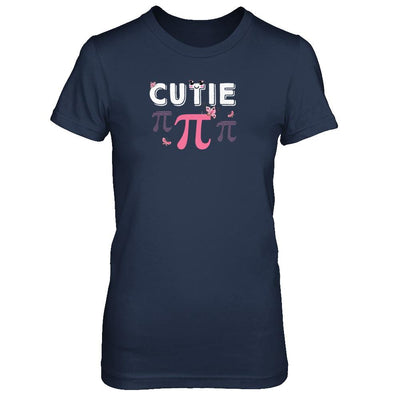 Cutie Pi Cute Math Pun Happy Pi Day-T-Shirt & Tank Top-Women's T-Shirt-Navy