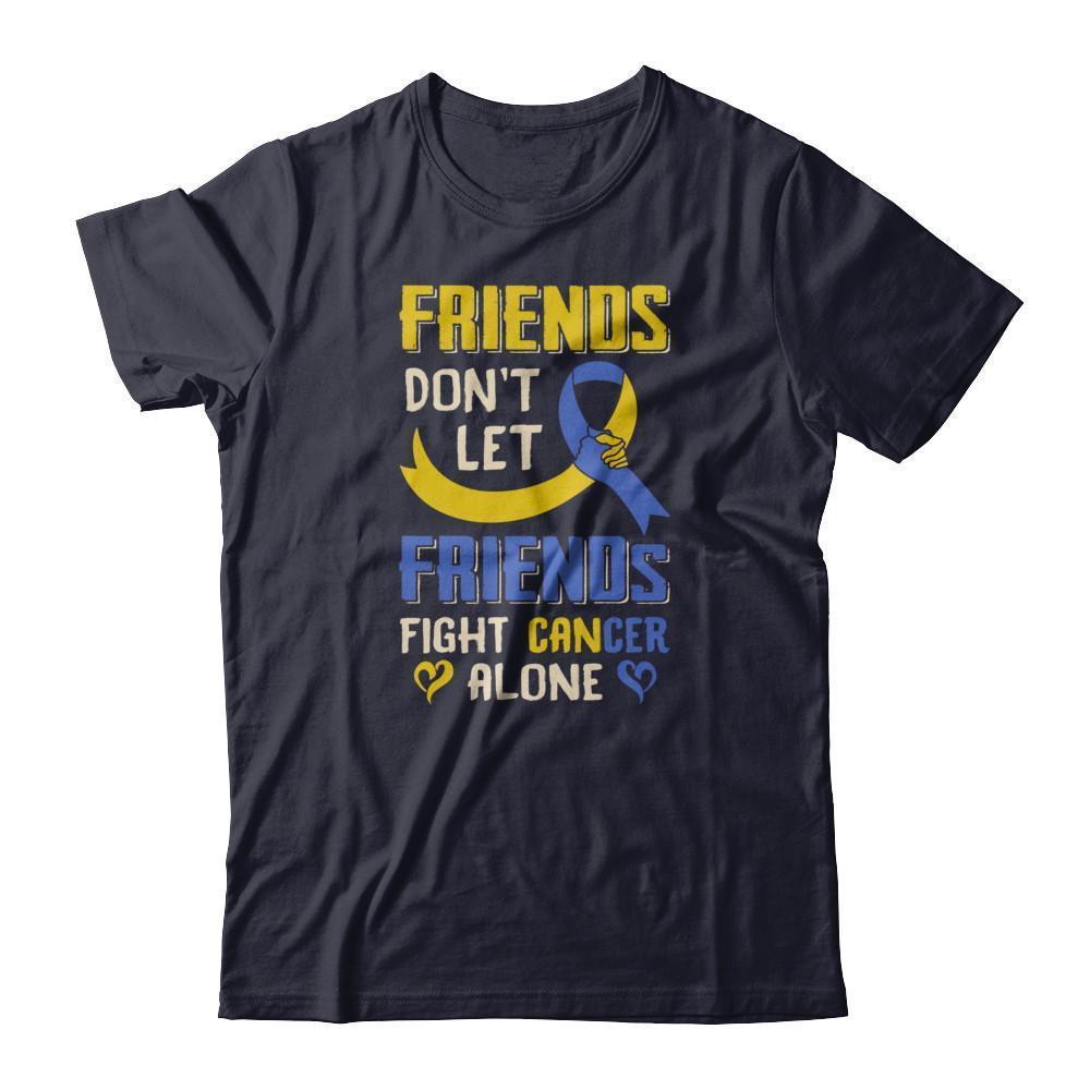 Friends Don't Let Friends Fight Cancer Alone Down Syndrome Awareness-T-Shirt & Tank Top-Premium T-Shirt-Midnight Navy