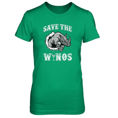 Save The Winos Wine Rhino-T-Shirt & Tank Top-Women's T-Shirt-Irish Green