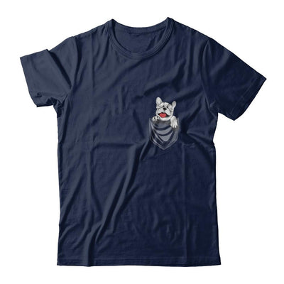 Funny Pocket French Bulldog Frenchie Dog Gift-T-Shirt & Hoodie-Classic T-Shirt-Navy