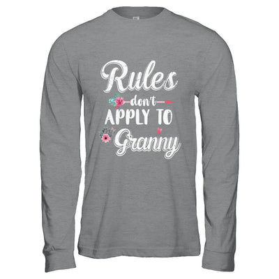 Grandmother Rules Don't Apply To Granny-T-Shirt & Hoodie-Long Sleeve T-Shirt-Sport Grey