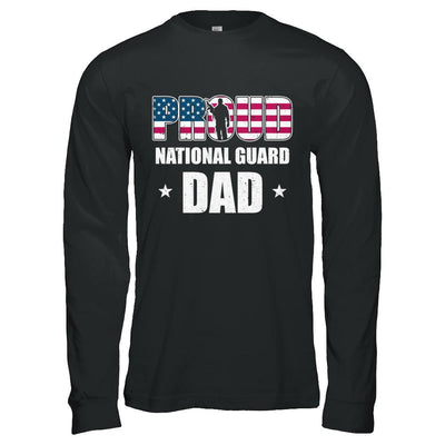 Proud National Guard Dad Veteran Fathers Day-T-Shirt & Hoodie-Long Sleeve T-Shirt-Black