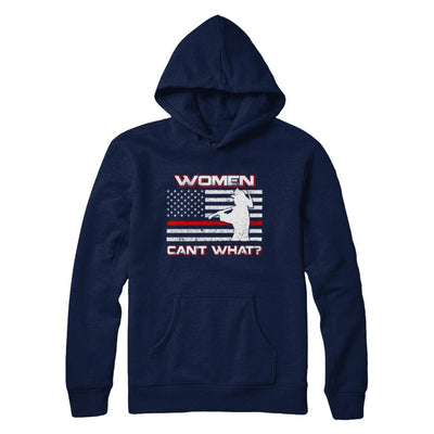 Women Can't What Firefighter-T-Shirt & Hoodie-Pullover Hoodie-Navy