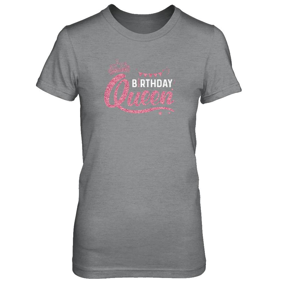 Birthday Queen Happy Party-T-Shirt & Tank Top-Women's T-Shirt-Sport Grey