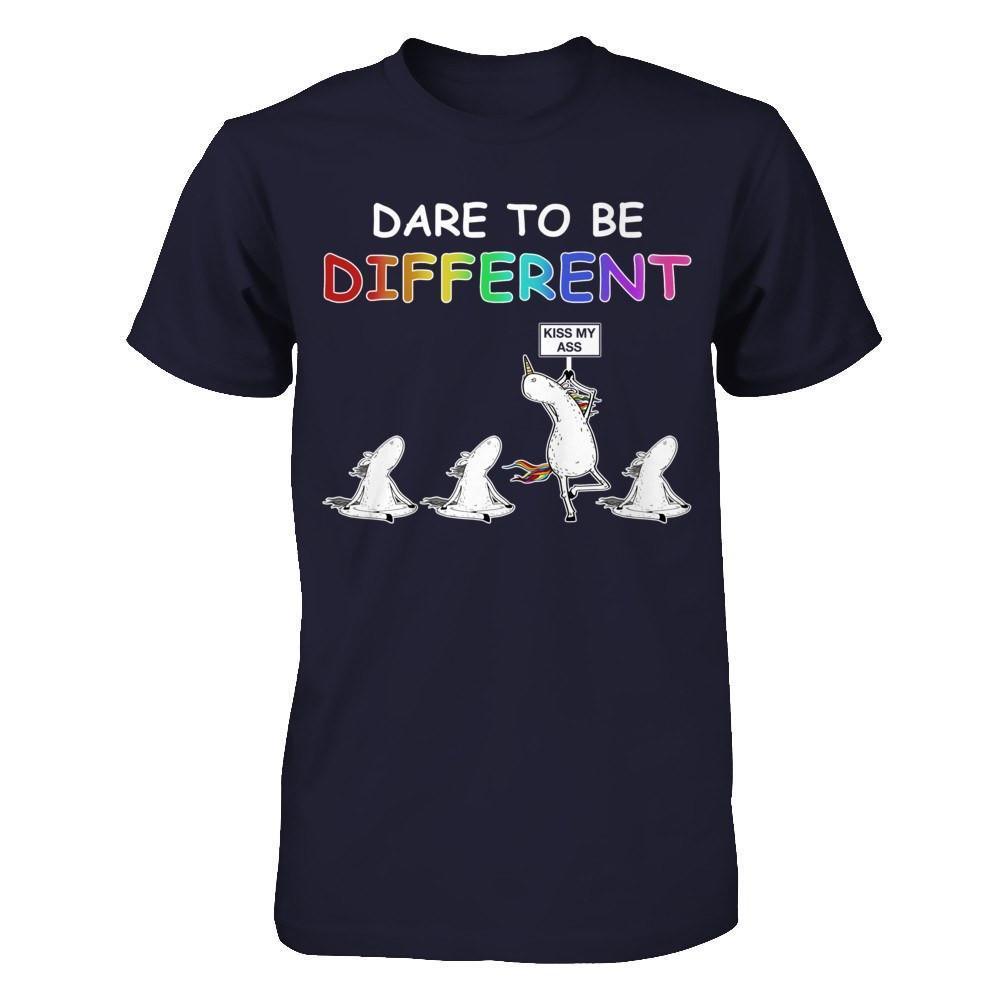 Rainbow Dare To Be Different-T-Shirt & Hoodie-Premium T-Shirt-Midnight Navy