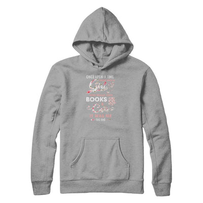 There Was A Girl Who Really Loved Books And Cats-T-Shirt & Tank Top-Pullover Hoodie-Light Steel