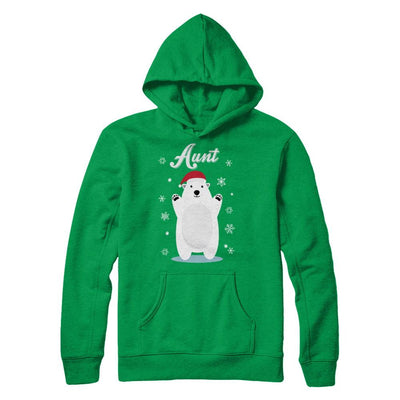 Aunt Bear Christmas Santa Pajamas-T-Shirt & Sweatshirt-Pullover Hoodie-Irish Green