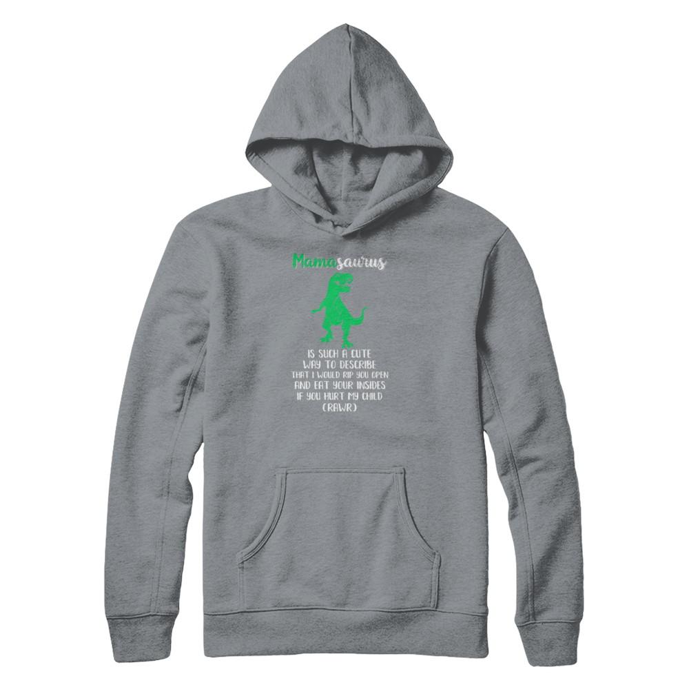 Mamasaurus Saurus Is Such A Cute Way To Describe Mommy Gift-T-Shirt & Tank Top-Pullover Hoodie-Light Steel