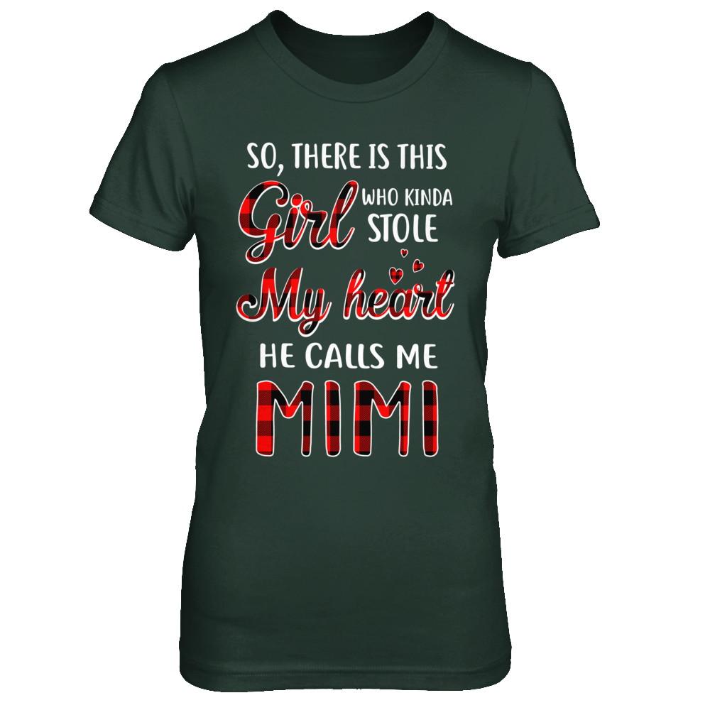 This Girl Who Kinda Stole My Heart He Calls Me Mimi-T-Shirt & Hoodie-Women's T-Shirt-Forest Green