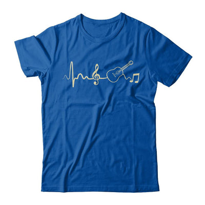 Acoustic Guitar Heartbeat-T-Shirt & Hoodie-Premium T-Shirt-Royal