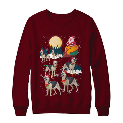 Dog Reindeer German Shepherd Christmas Gift-T-Shirt & Sweatshirt-Crewneck Sweatshirt-Maroon