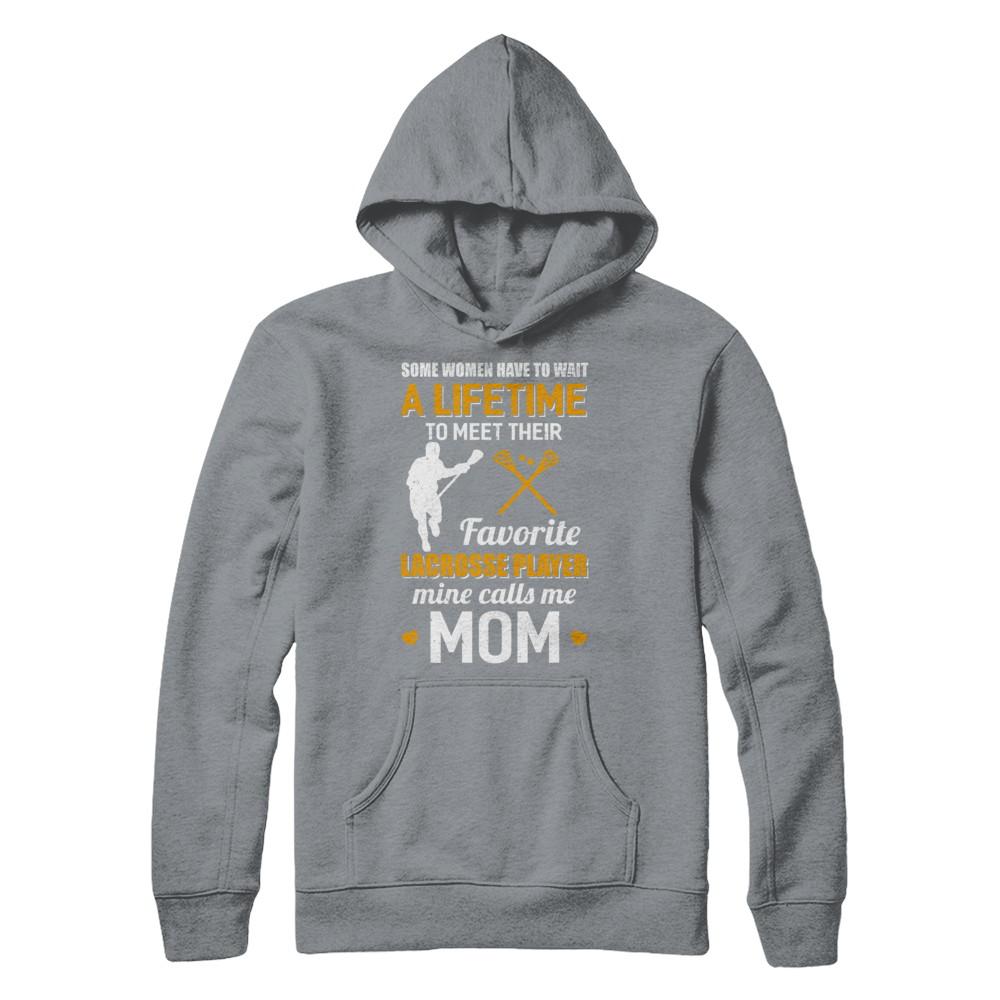 Funny My Favorite Lacrosse Player Calls Me Mom-T-Shirt & Hoodie-