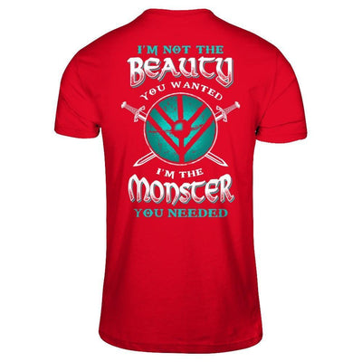 Viking I'm Not The Beauty You Wanted I'm The Monster You Needed-T-Shirt & Hoodie-Premium T-Shirt-Red