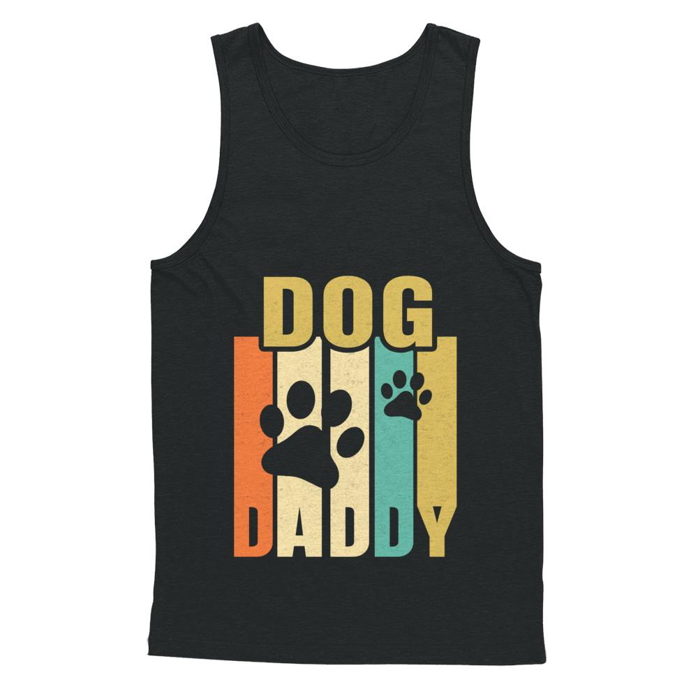 Retro Vintage Daddy Dog Father's Day Gift-T-Shirt & Hoodie-Unisex Tank-Black