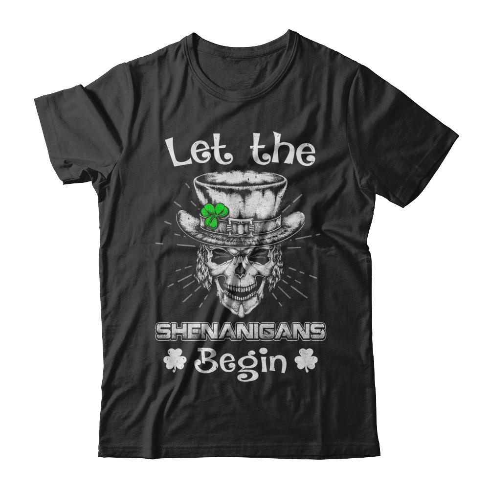 Let The Shenanigans Begin St Patricks Day-T-Shirt & Hoodie-Premium T-Shirt-Black