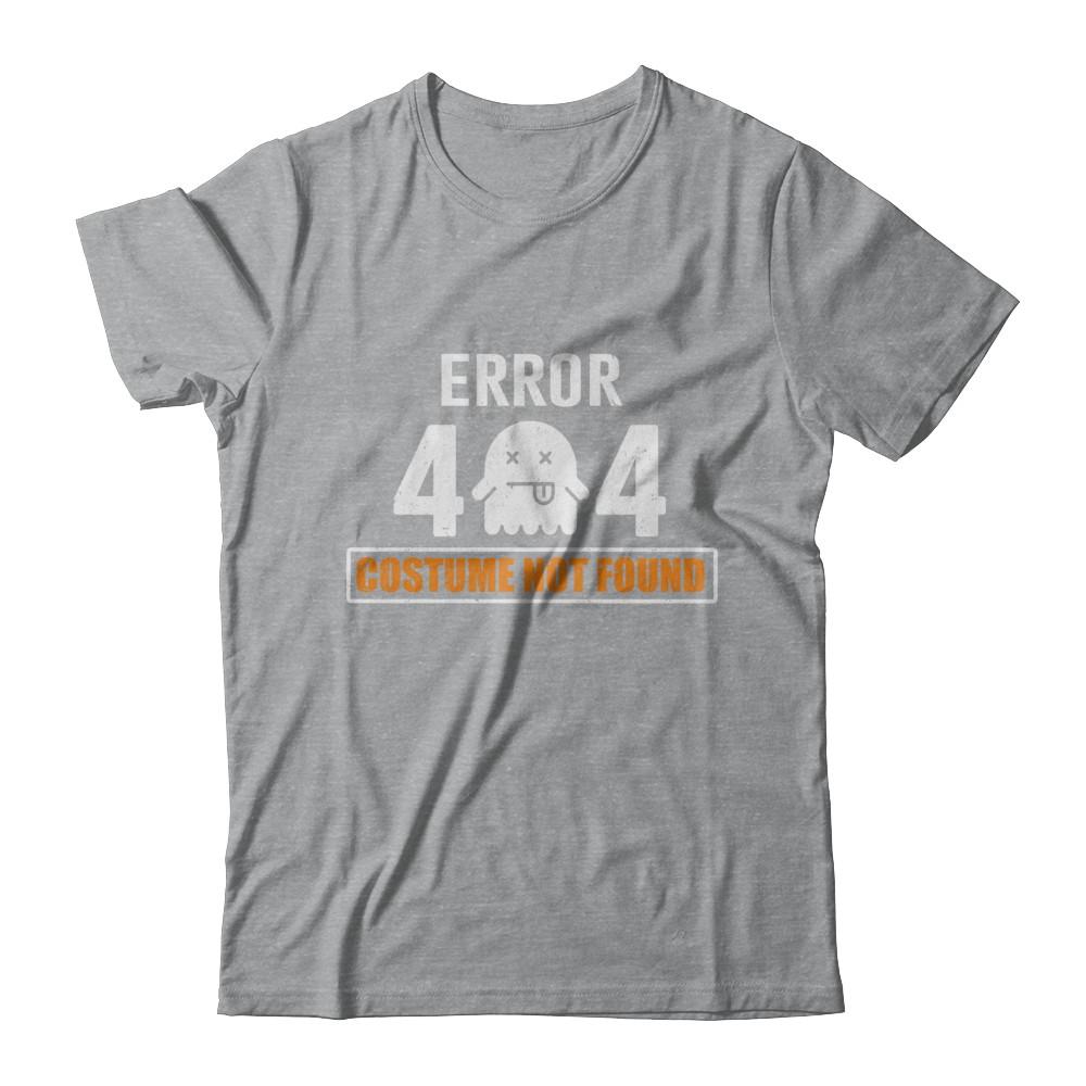 Funny Halloween Error 404 Costume Not Found-T-Shirt & Hoodie-Classic T-Shirt-Sport Grey
