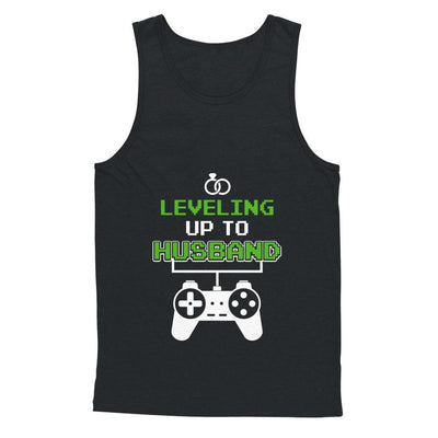 Funny Fiance Leveling Up To Husband For Groom-T-Shirt & Hoodie-Unisex Tank-Black