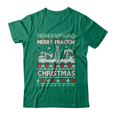 Oilfield Merry Fracking Christmas Ugly Sweater Gifts-T-Shirt & Sweatshirt-Classic T-Shirt-Kelly Green