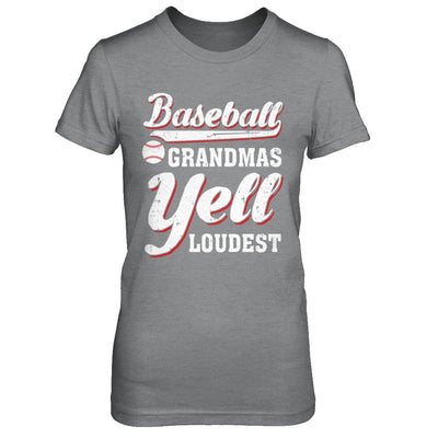 Baseball Grandmas Yell Loudest-T-Shirt & Hoodie-Women's T-Shirt-Sport Grey