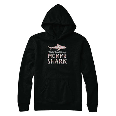Mommy Shark Kinda Busy Being A Mommyshark-T-Shirt & Tank Top-Pullover Hoodie-Black