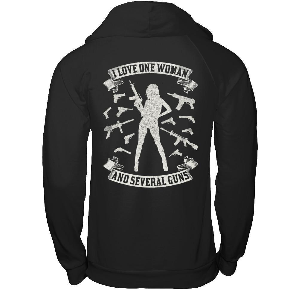 I Love One Woman And Several Guns-T-Shirt & Hoodie-Pullover Hoodie-Black