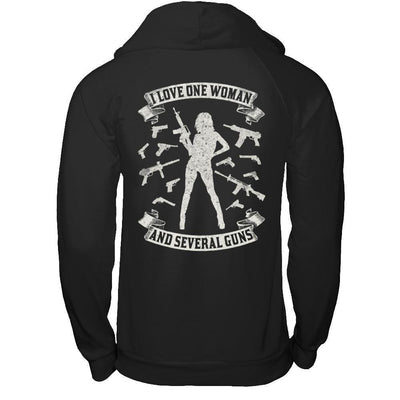 I Love One Woman And Several Guns-T-Shirt & Hoodie-Pullover Hoodie-Black