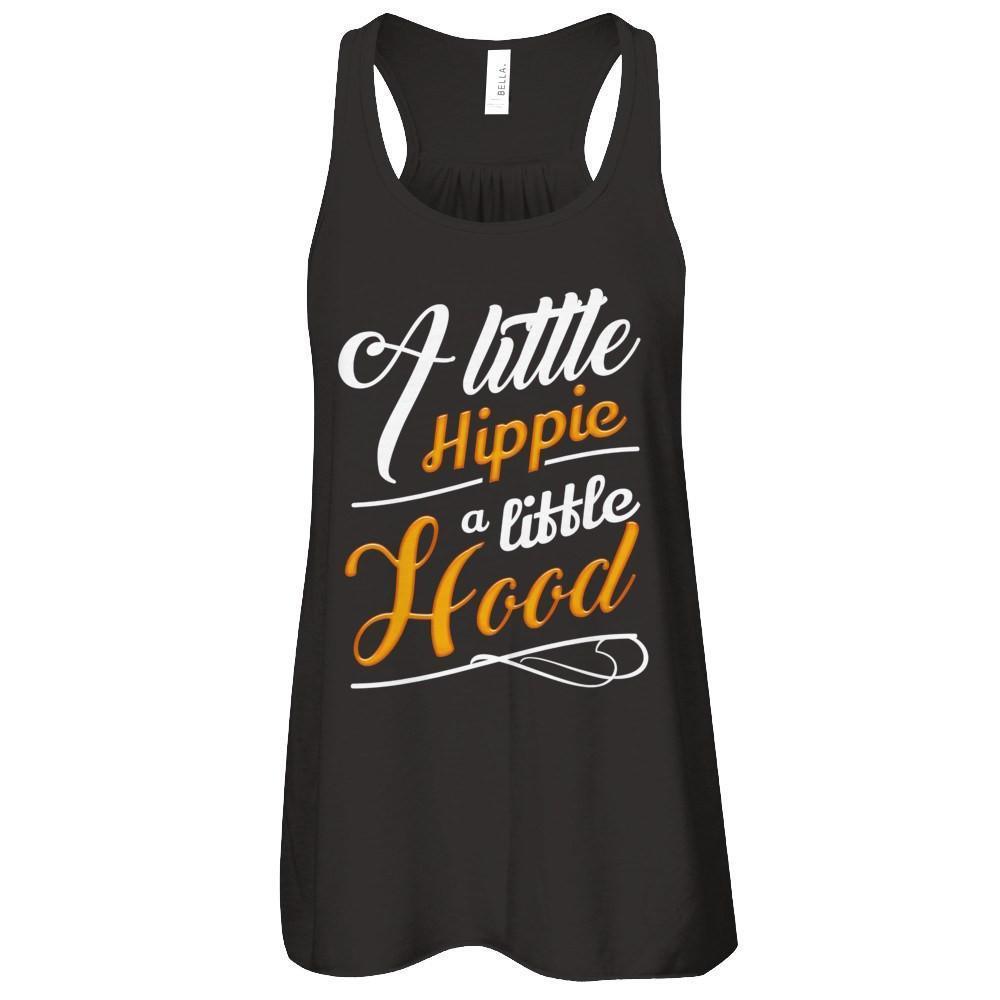 A Little A Little Hood-T-Shirt & Hoodie-Women's Flowy Racerback Tank-Black