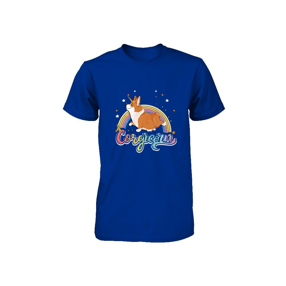 Corgicorn Corgi Unicorn Kids Space Galaxy Rainbow Youth-Youth Shirt-