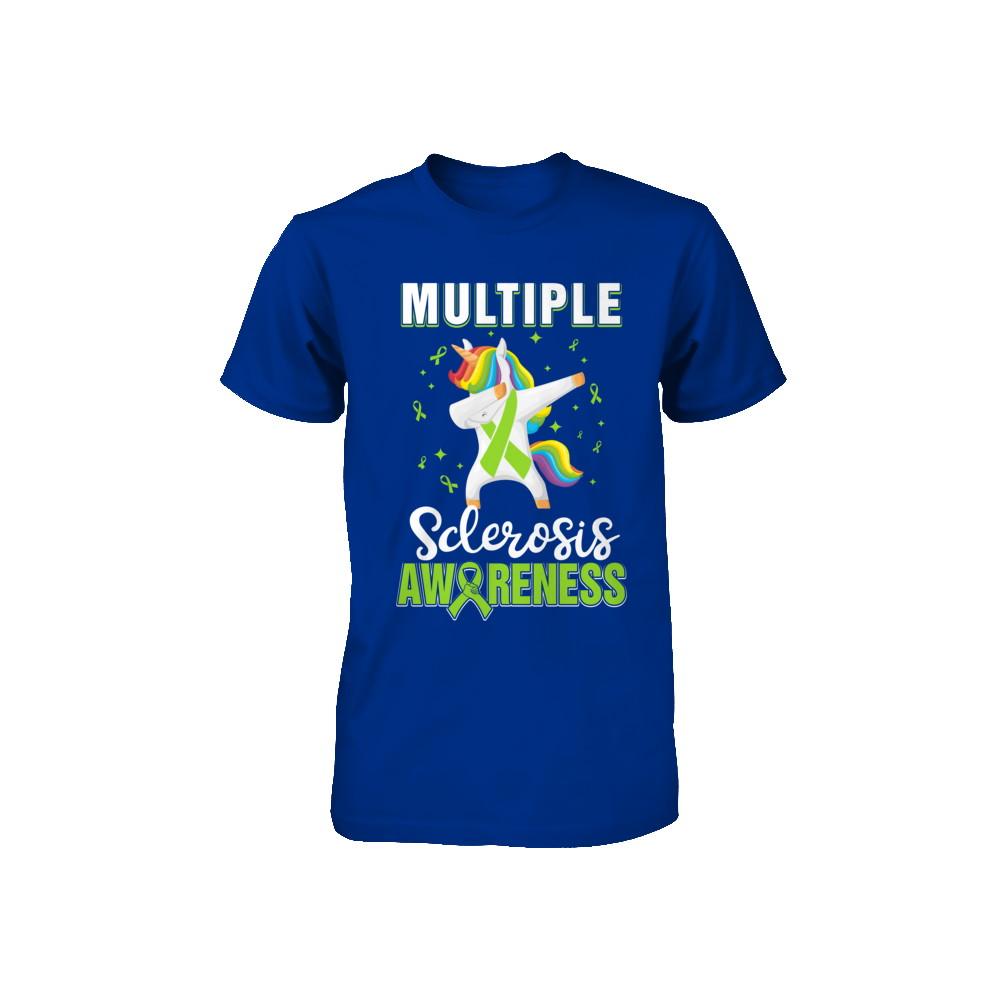 Inspirational Multiple Sclerosis Awareness Unicorn Support Youth-Youth Shirt-