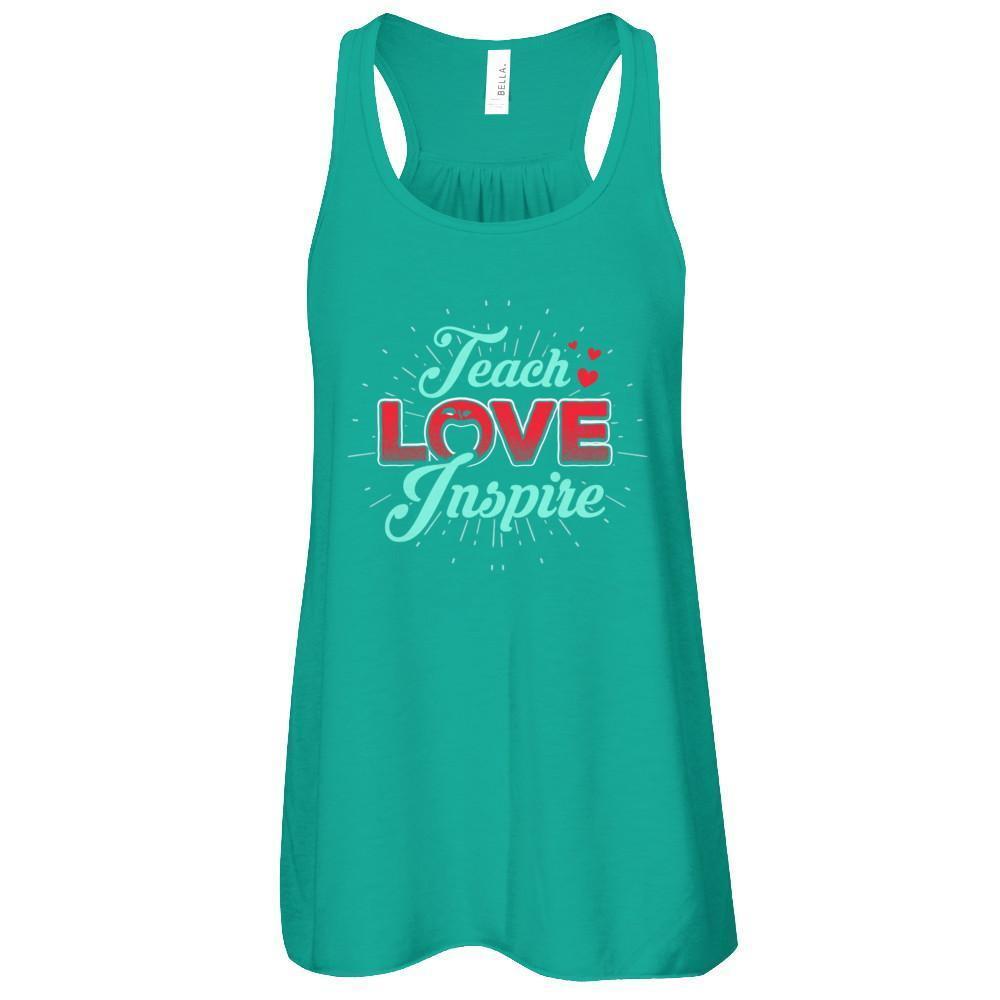 Teach Love Inspire-T-Shirt & Tank Top-Women's Flowy Racerback Tank-Kelly