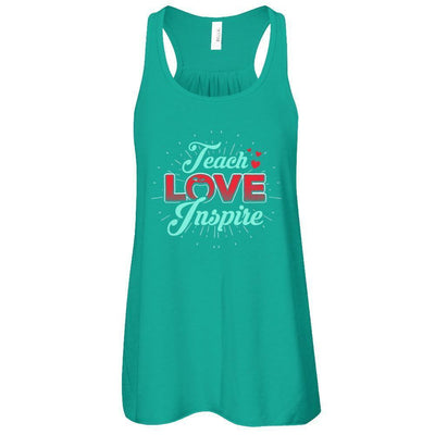 Teach Love Inspire-T-Shirt & Tank Top-Women's Flowy Racerback Tank-Kelly
