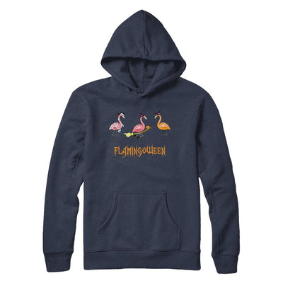 Funny Flamingoween Flamingo Halloween Gifts-T-Shirt & Hoodie-Pullover Hoodie-Navy