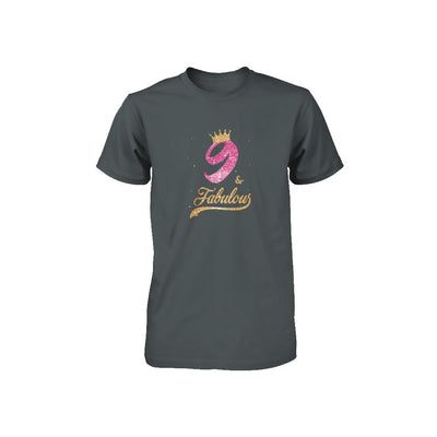 9Th And Fabulous Nine Birthday Youth-Youth Shirt-Toddler T-Shirt-Charcoal