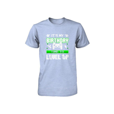 It's My Birthday Time To Level Up Youth-Youth Shirt-Youth T-Shirt-Blue Triblend