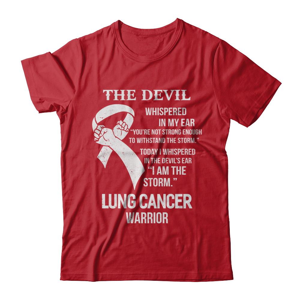 I Am The Storm Support Lung Cancer Warrior Gift-T-Shirt & Hoodie-Classic T-Shirt-Red