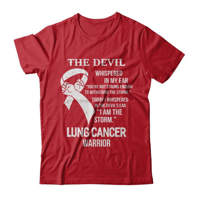 I Am The Storm Support Lung Cancer Warrior Gift-T-Shirt & Hoodie-Classic T-Shirt-Red